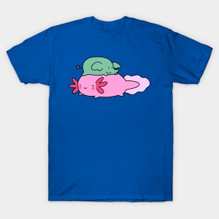 Little Elephant and Axolotl T-Shirt